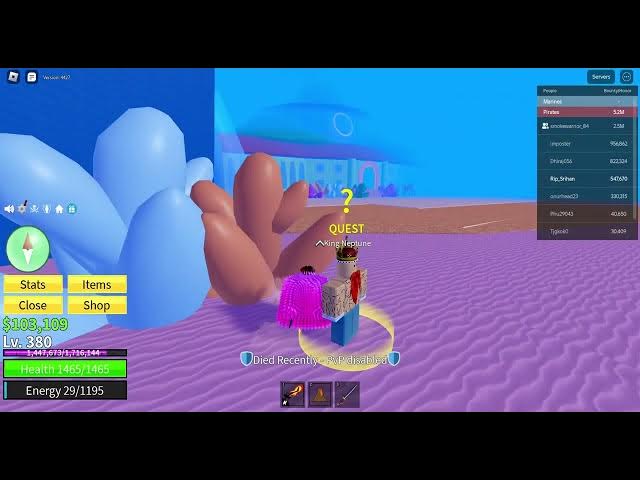 Video thumbnail for Playing blox fruits untill lvl 395 and my friend helping me