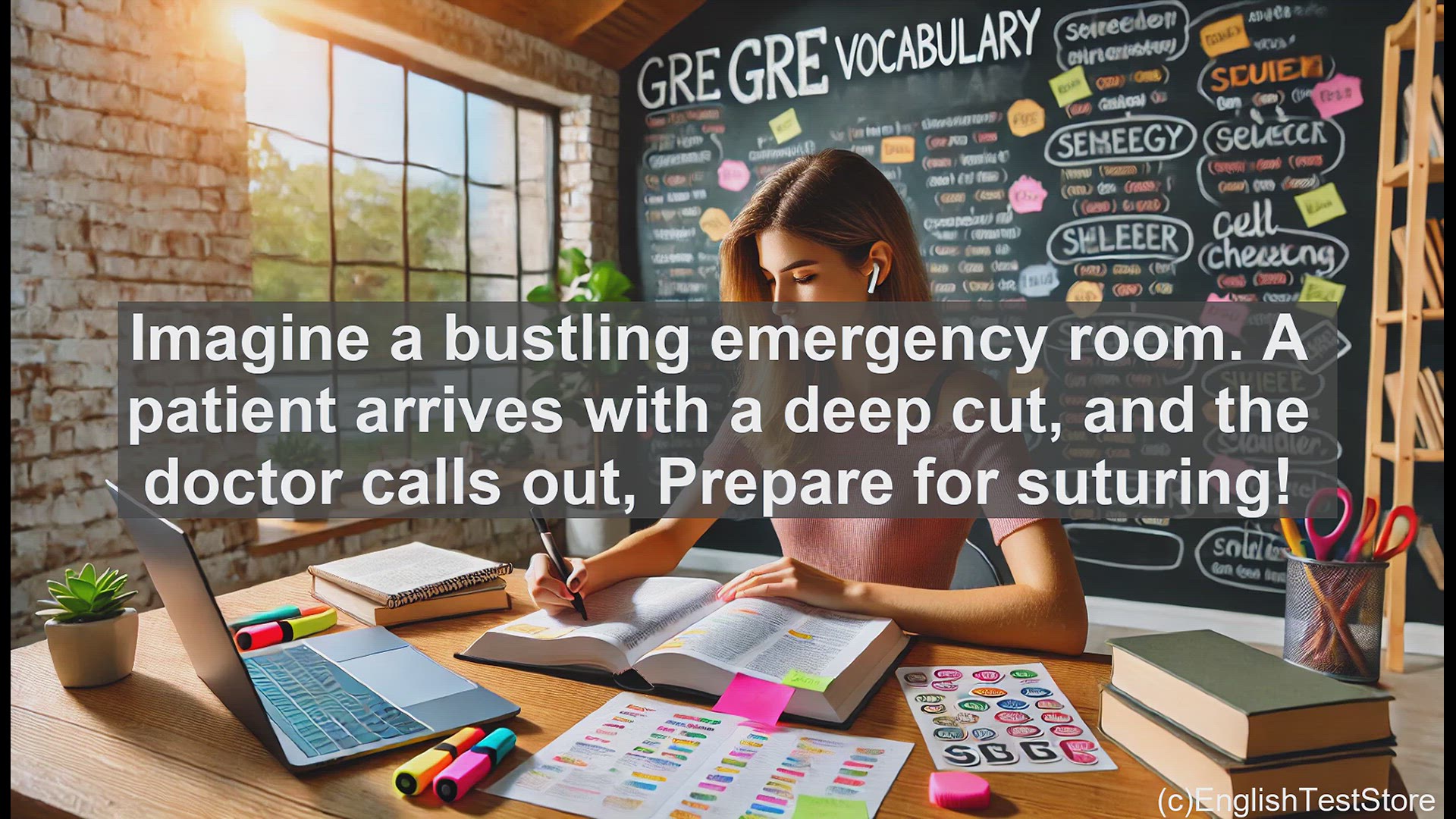 'Video thumbnail for GRE Vocabulary Lesson: Suture - From Stitches to Seams and Beyond'