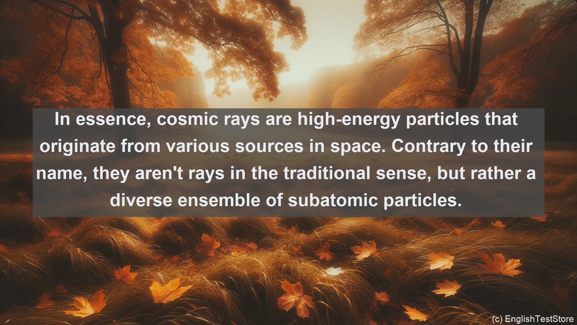 'Video thumbnail for Cosmic rays in science  definition and examples'