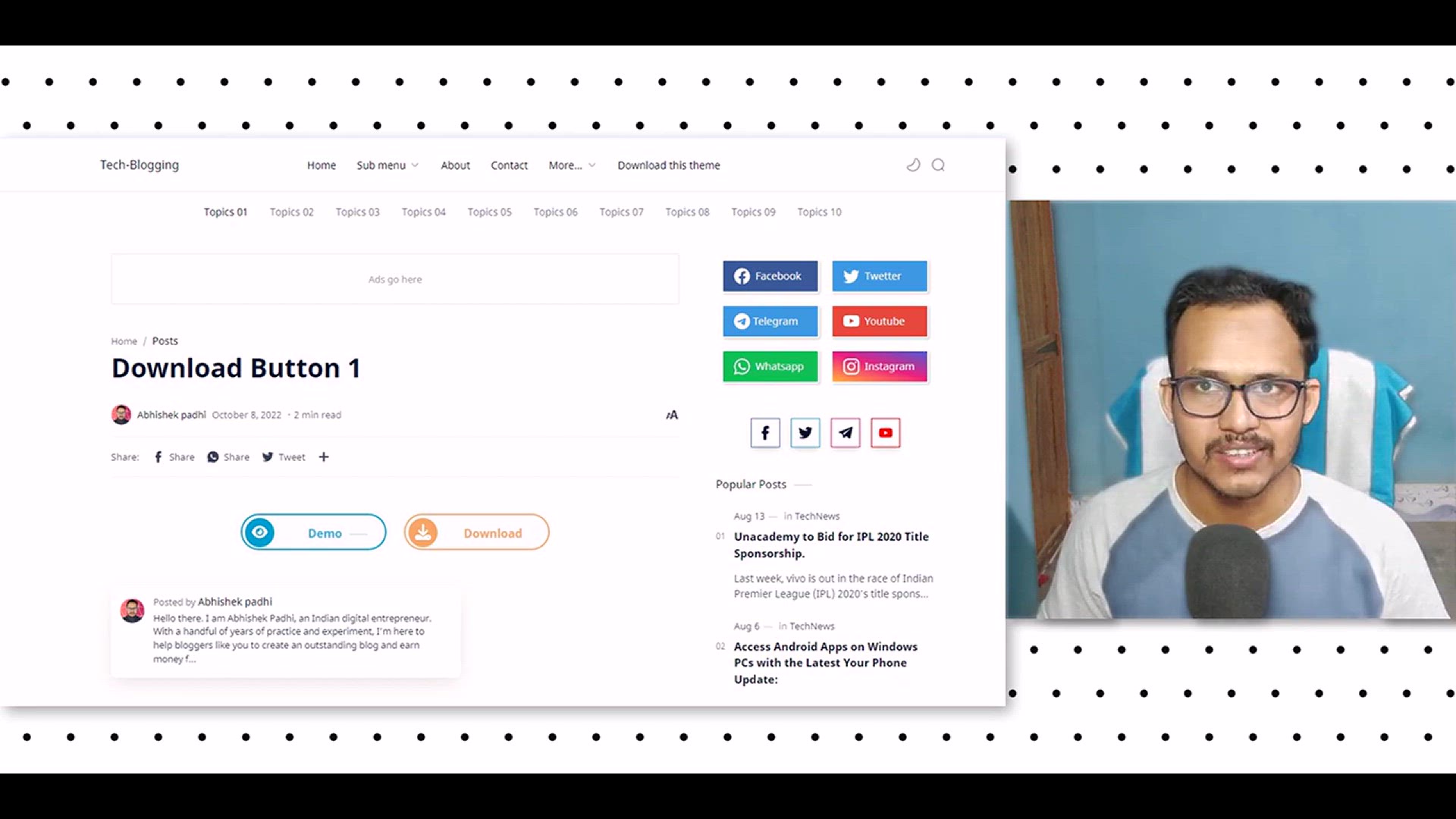 'Video thumbnail for How to Add Animated Download Button using HTML & CSS'