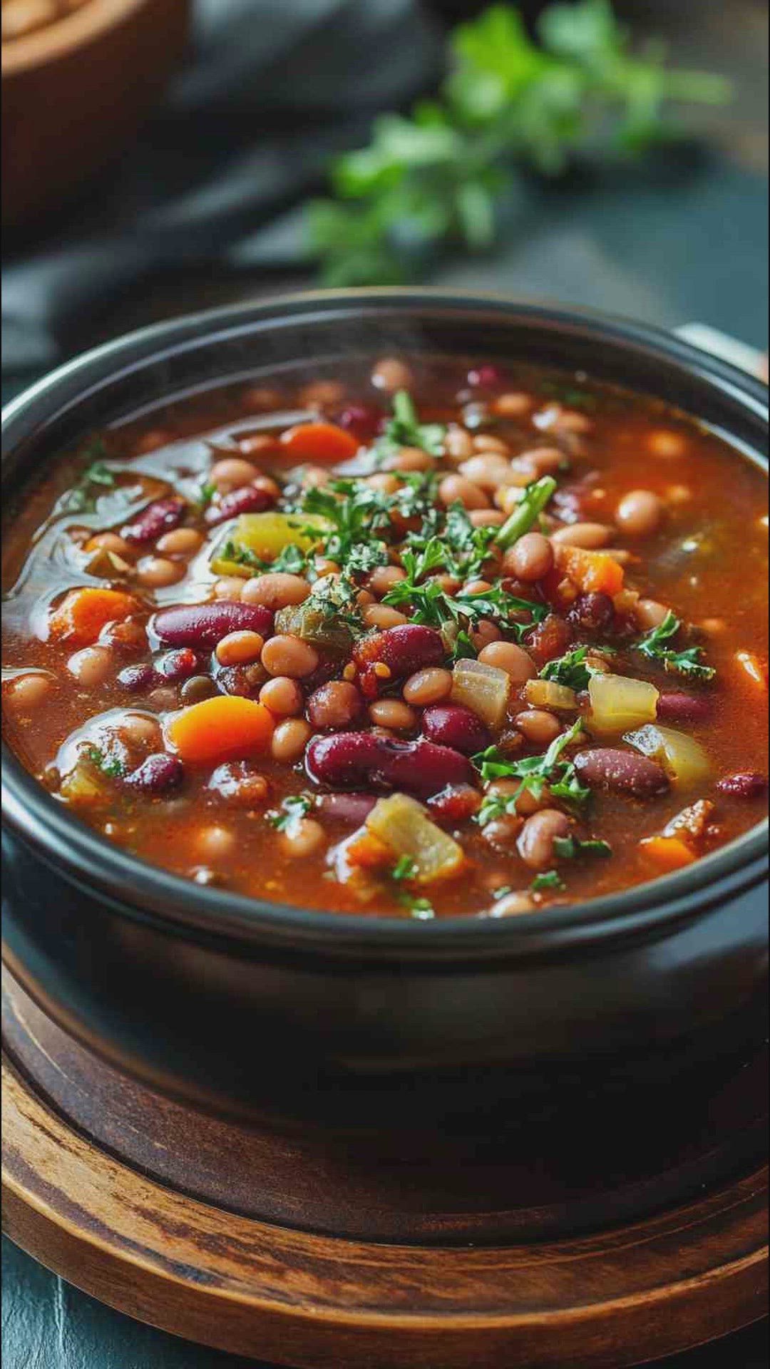 'Video thumbnail for Wholesome Slow Cooker Vegetable Soup with Beans & Lentils Recipe'