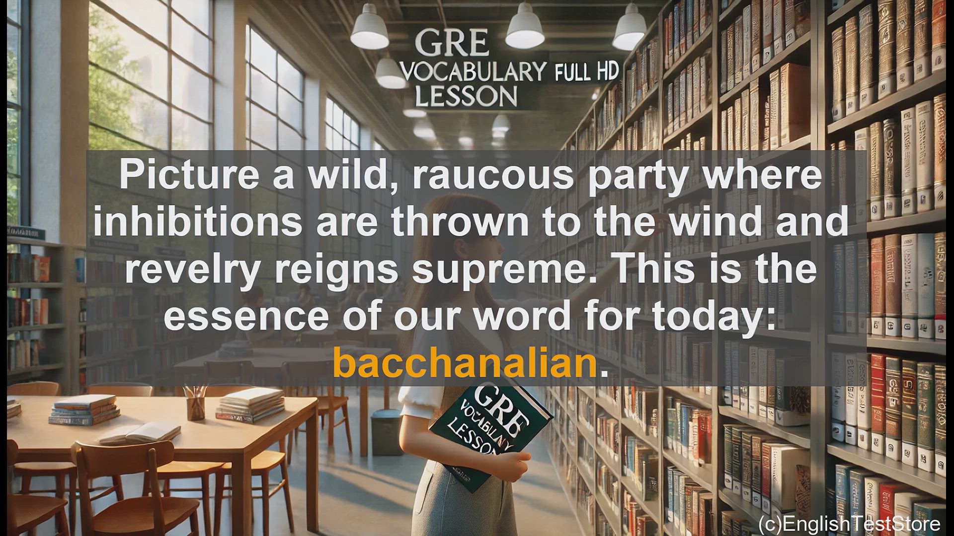 'Video thumbnail for GRE Vocabulary Lesson: Bacchanalian - Exploring the Essence of Revelry'