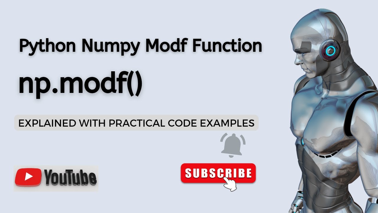 'Video thumbnail for Python Numpy modf Function Explained | Python Numpy Function | Numpy Python Tutorial'