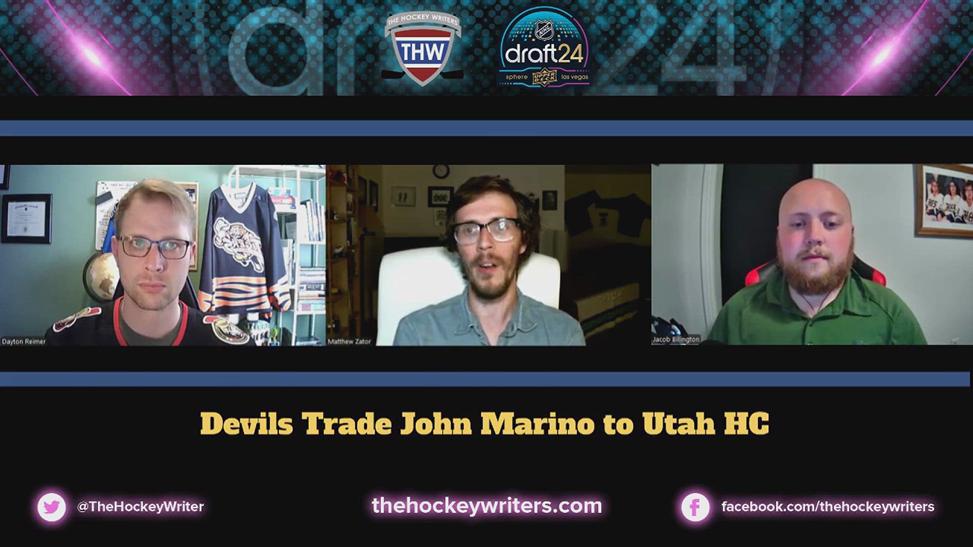 'Video thumbnail for NHL Trade Reaction - Devils Trade John Marino to the Utah Hockey Club'