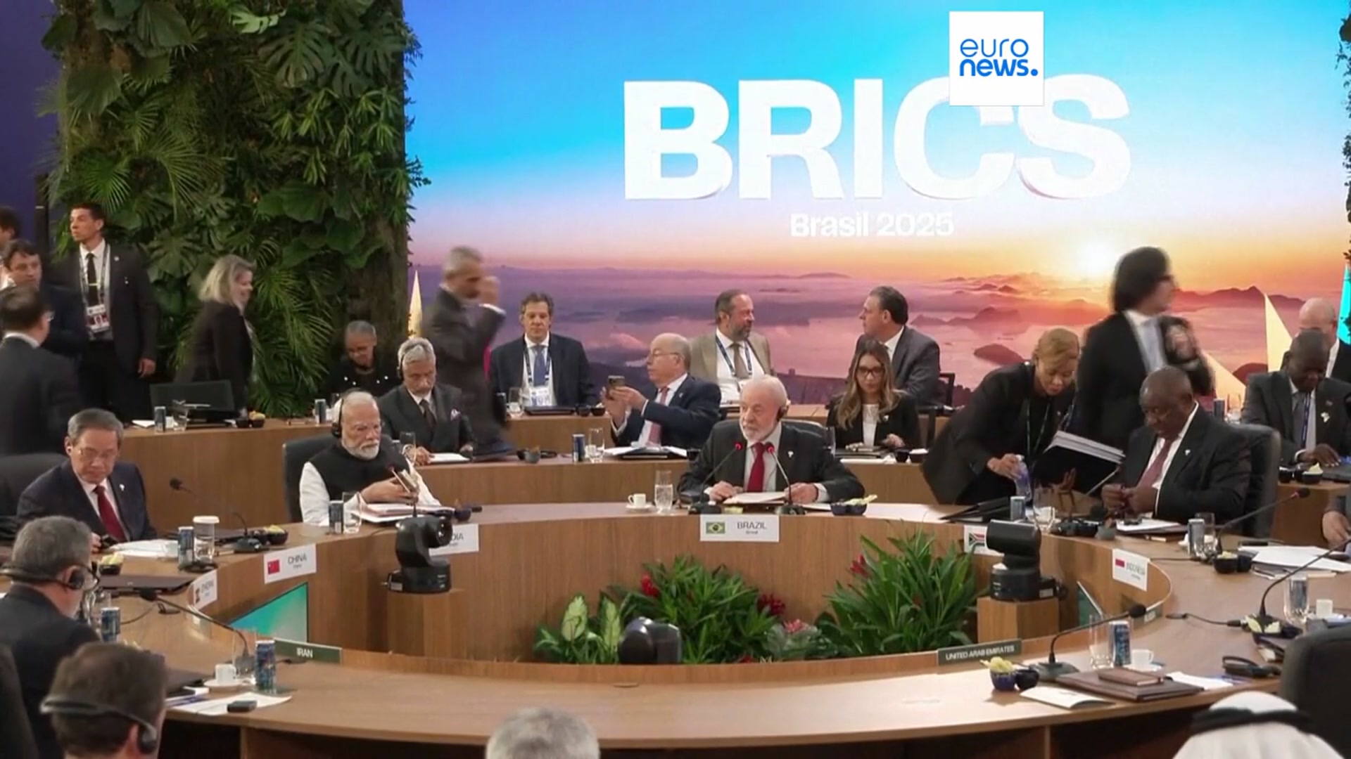 'Video thumbnail for BRICS group slams tariffs and Iran conflict at summit in Brazil'