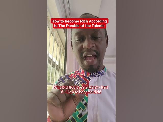 Video thumbnail for How to become Rich according to the parable of the talents