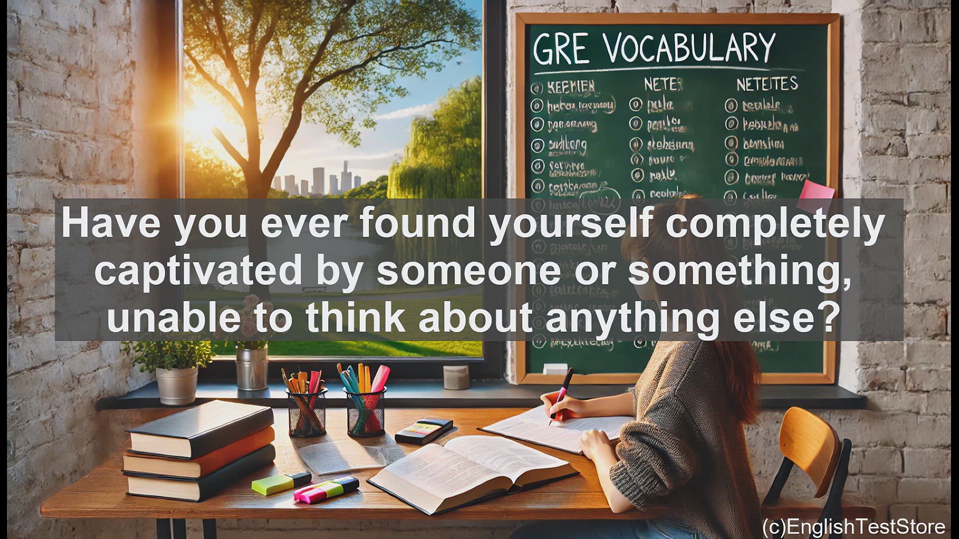 'Video thumbnail for GRE Vocabulary Lesson: Captivated and Charmed - Exploring the Meaning of 'Enamored''