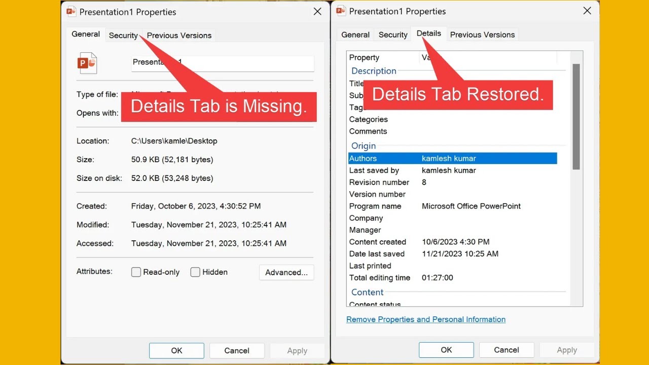 'Video thumbnail for Fix Details Tab Missing in Windows 11 Properties Window | GearUpWindows'