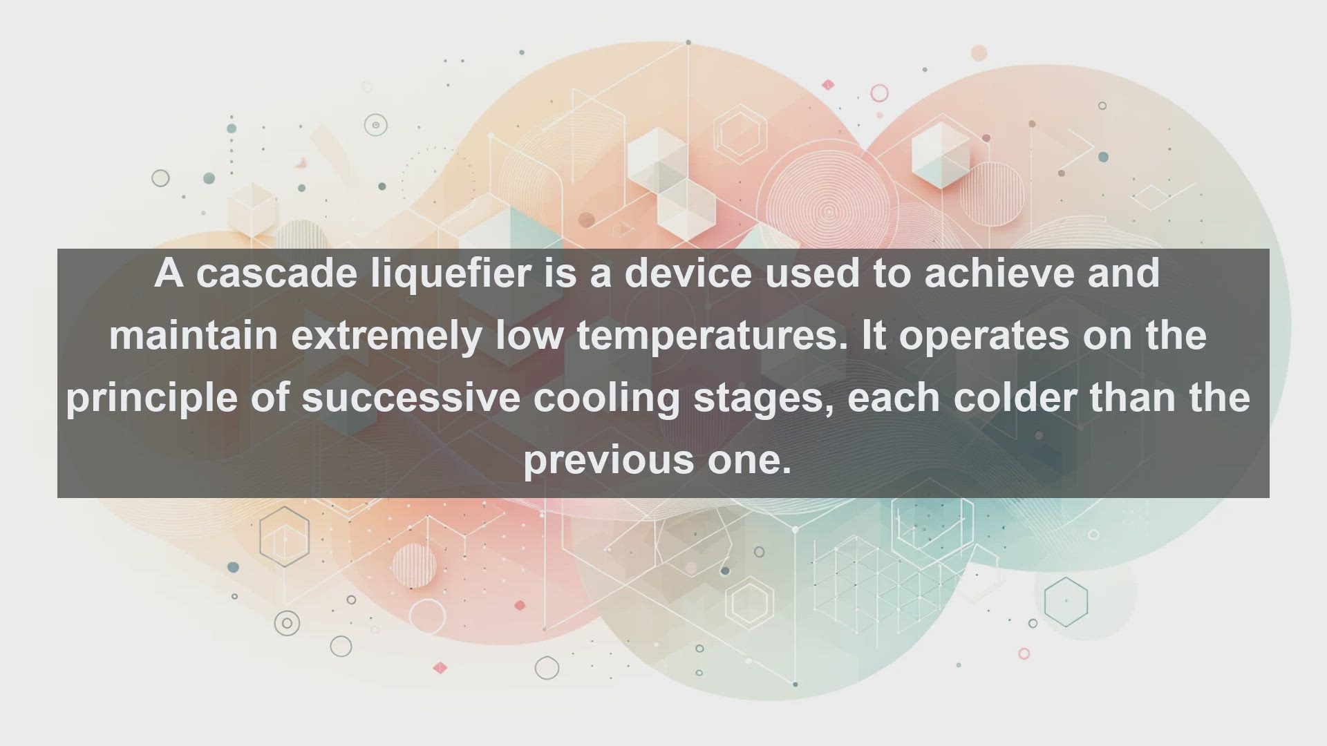 'Video thumbnail for Cascade liquefier in science  definition and examples'