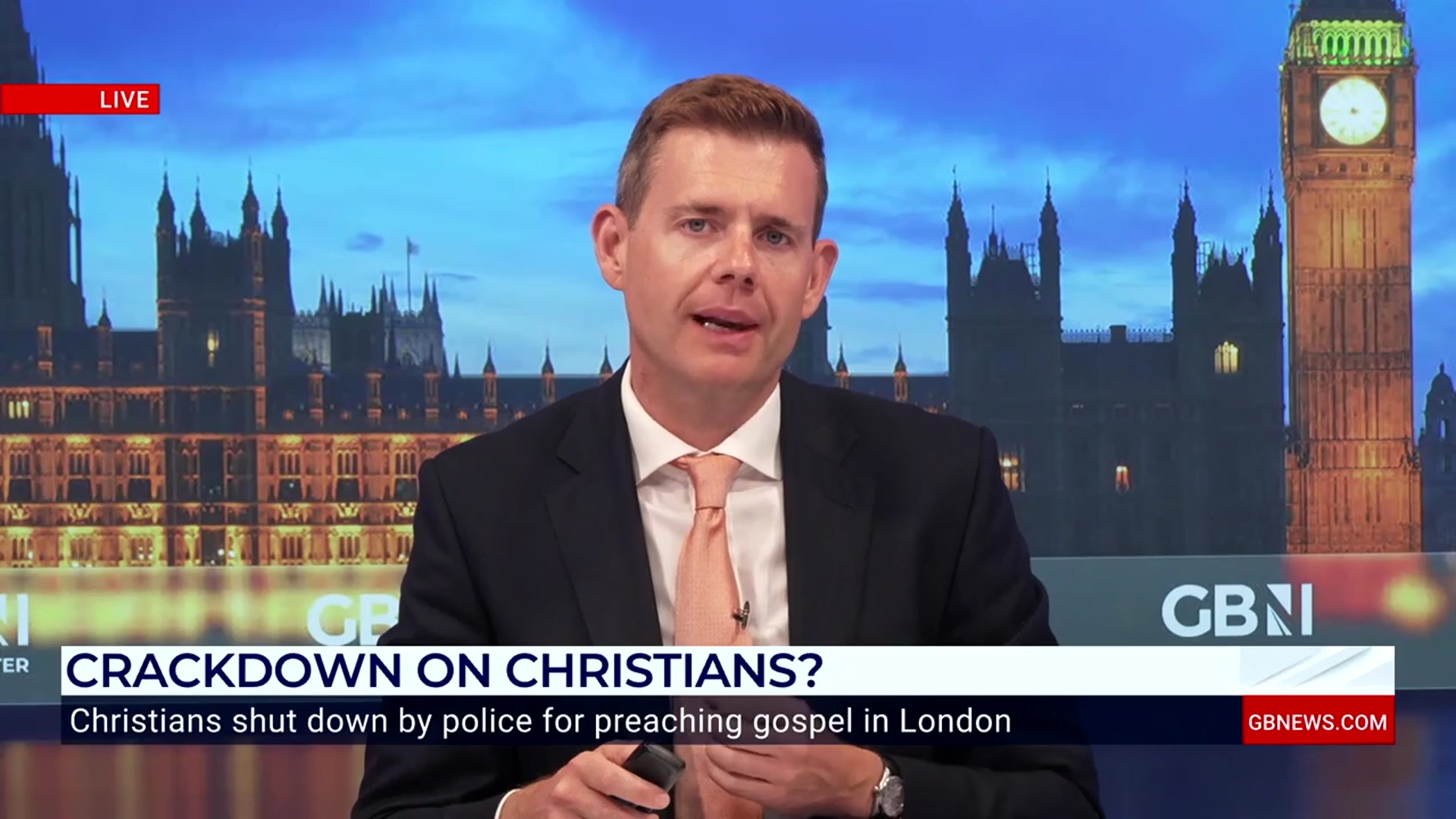 'Video thumbnail for WATCH: Christian street preacher tells GB News of 'odd' shut down by police officer'