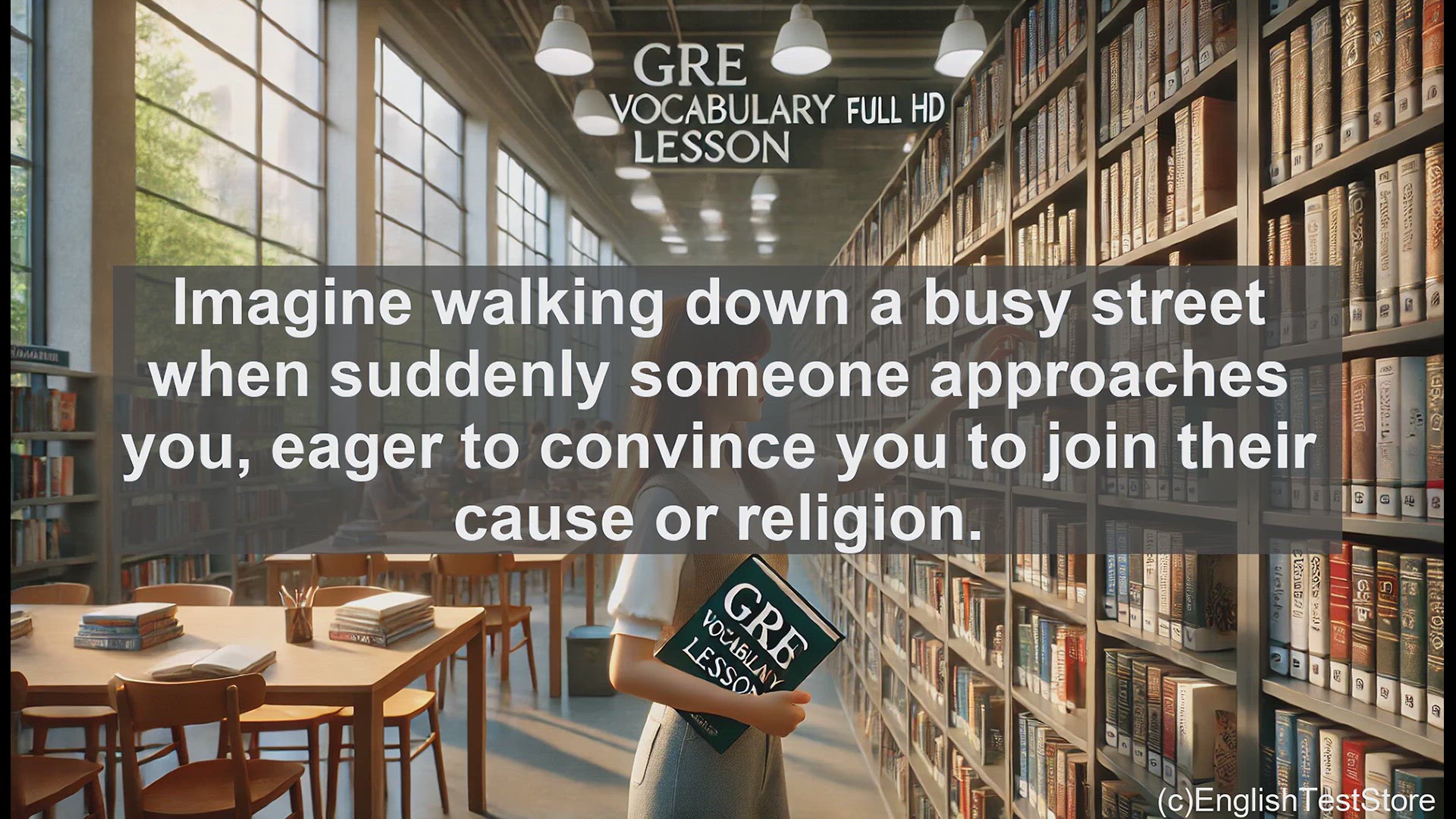 'Video thumbnail for GRE Vocabulary Lesson: Proselytize - GRE Vocabulary Word of the Day'