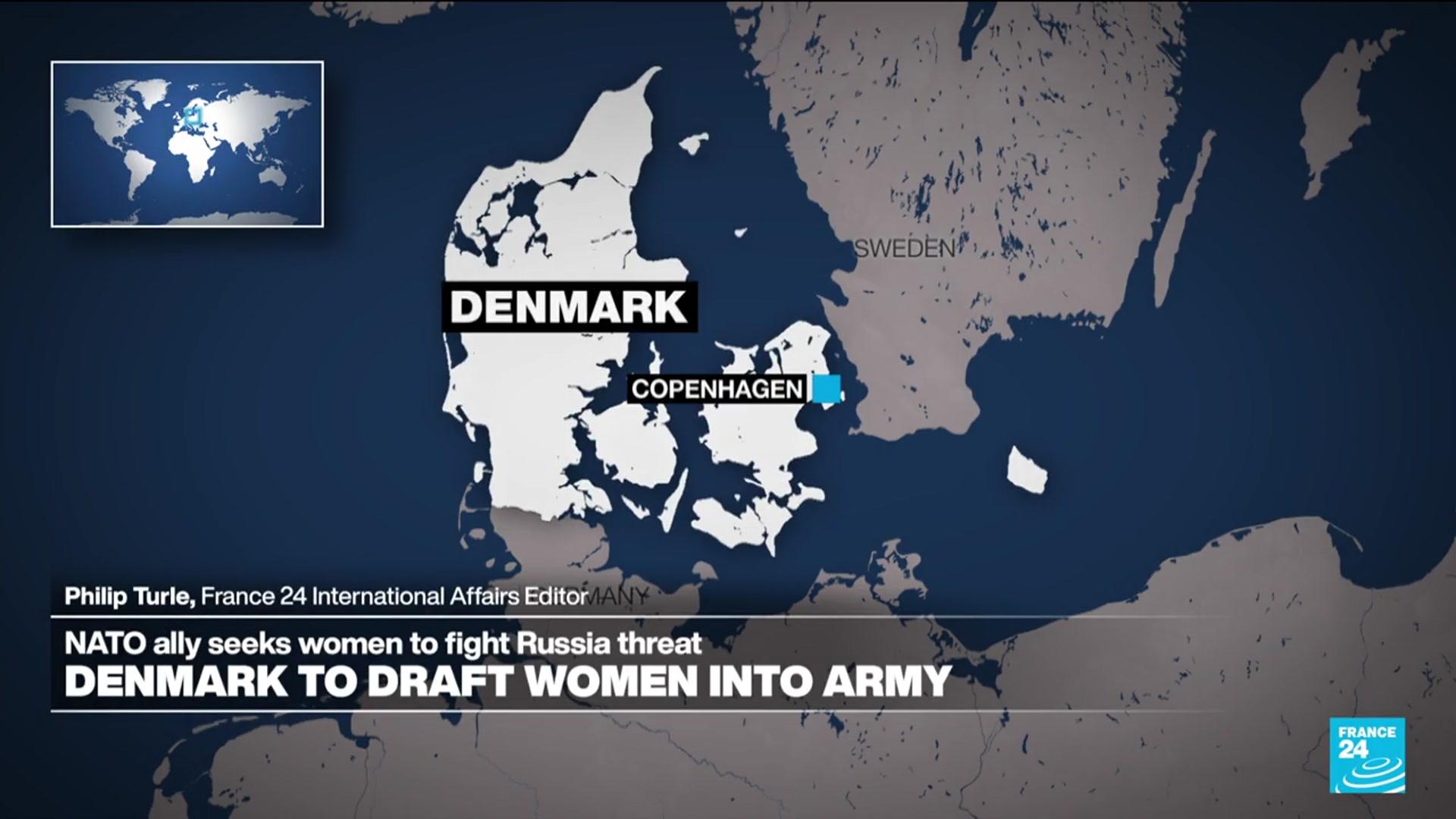 'Video thumbnail for Denmark: Women now eligible for military draft'