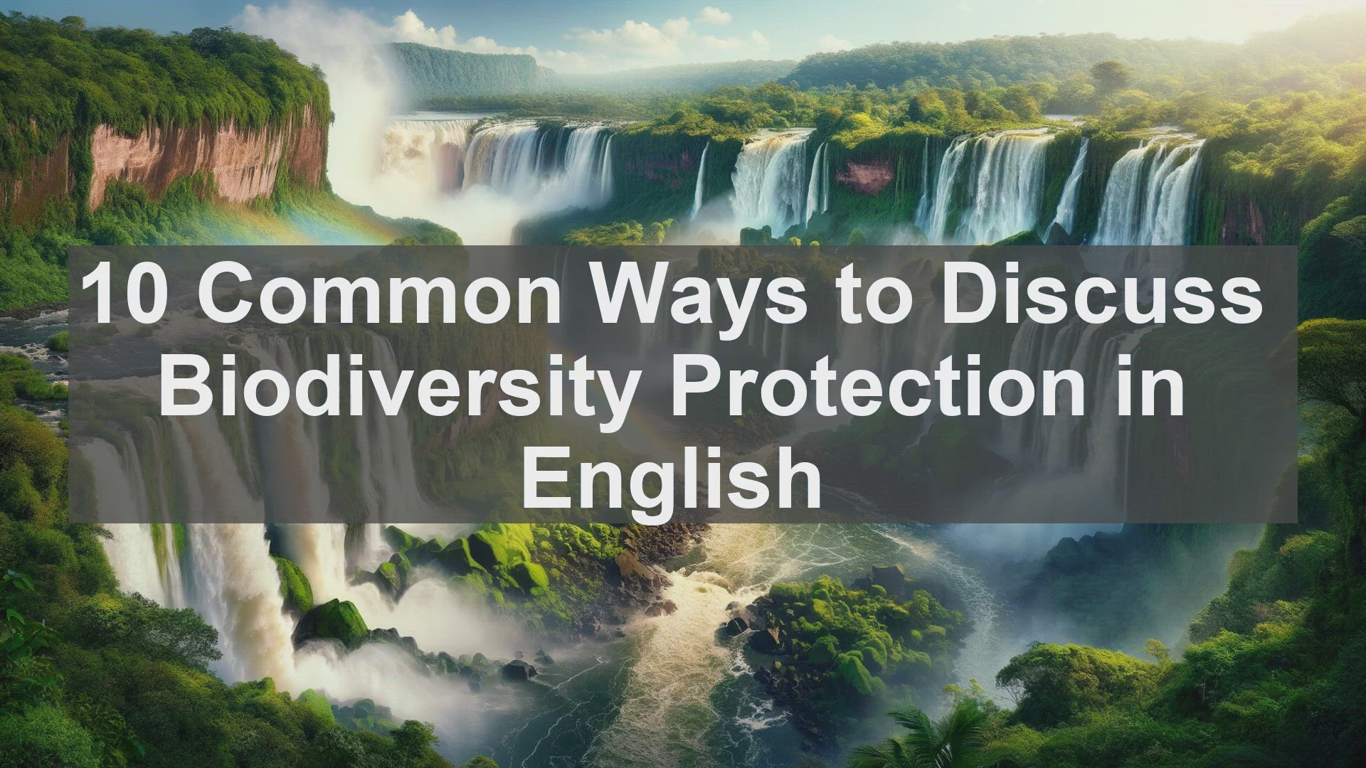 'Video thumbnail for 10 Common Ways to Discuss Biodiversity Protection in English '