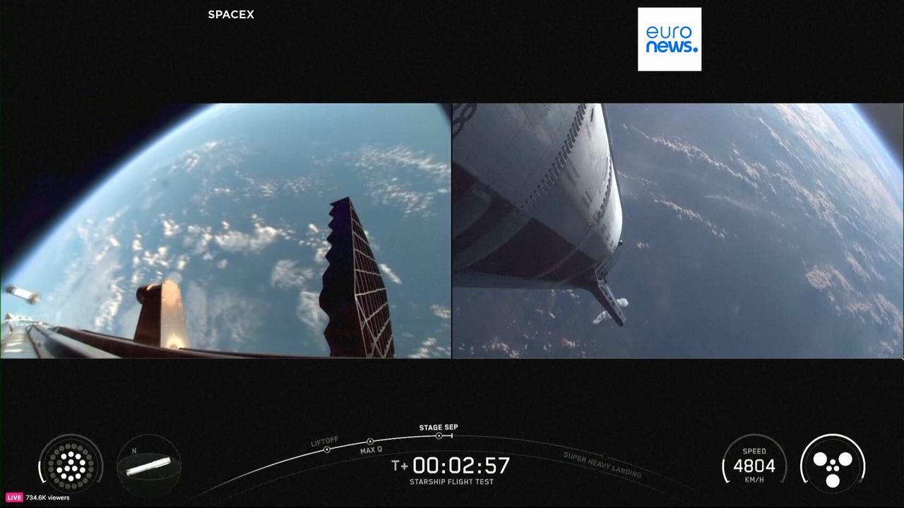 Video thumbnail for SpaceX successfully launches 11th test flight of giant Starship rocket