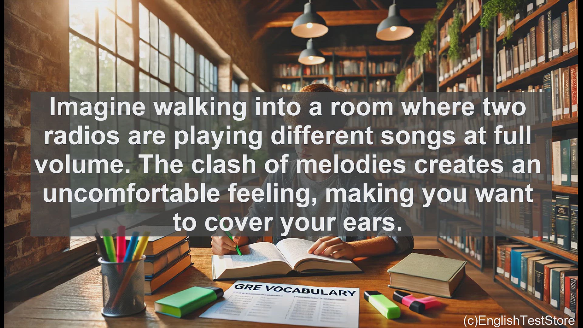 'Video thumbnail for GRE Vocabulary Lesson: Dissonance - The Clash of Melodies and Ideas'