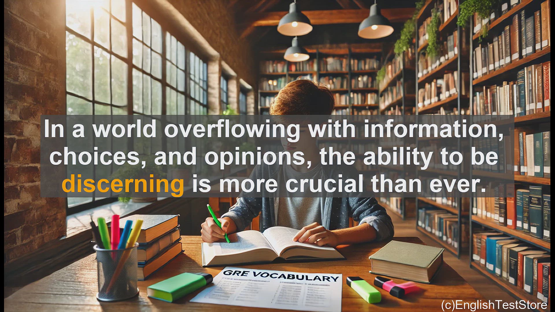 'Video thumbnail for GRE Vocabulary Lesson: Mastering the Art of Discernment - A Powerful Skill for GRE Success'