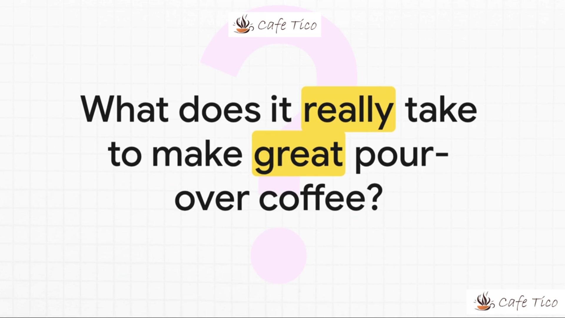 Video thumbnail for Perfect Pour-Over Coffee Guide