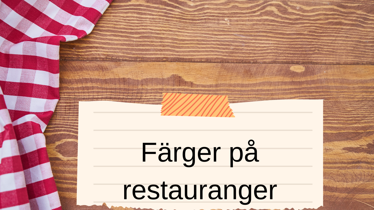 Video thumbnail for Färger på restauranger