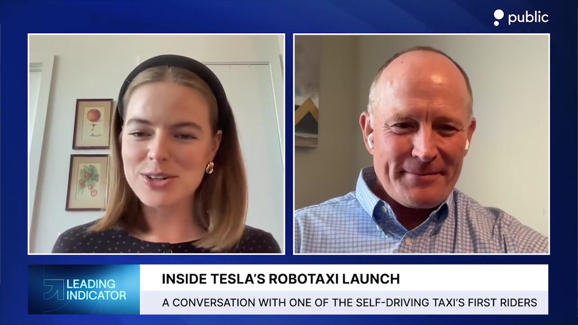 'Video thumbnail for Tesla VIP Reacts to His First Robotaxi Ride'