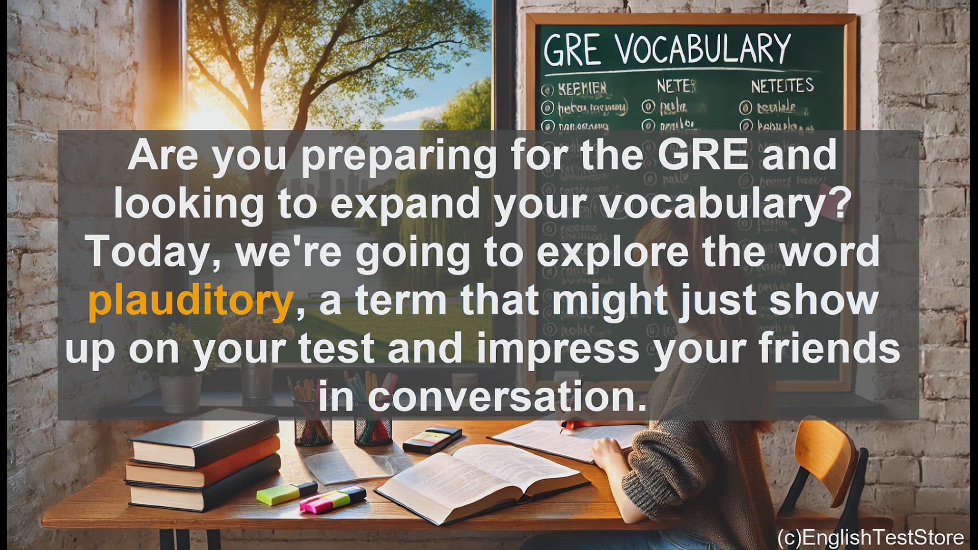 'Video thumbnail for GRE Vocabulary Lesson: Expand Your Vocabulary - Exploring the Word 'Plauditory''