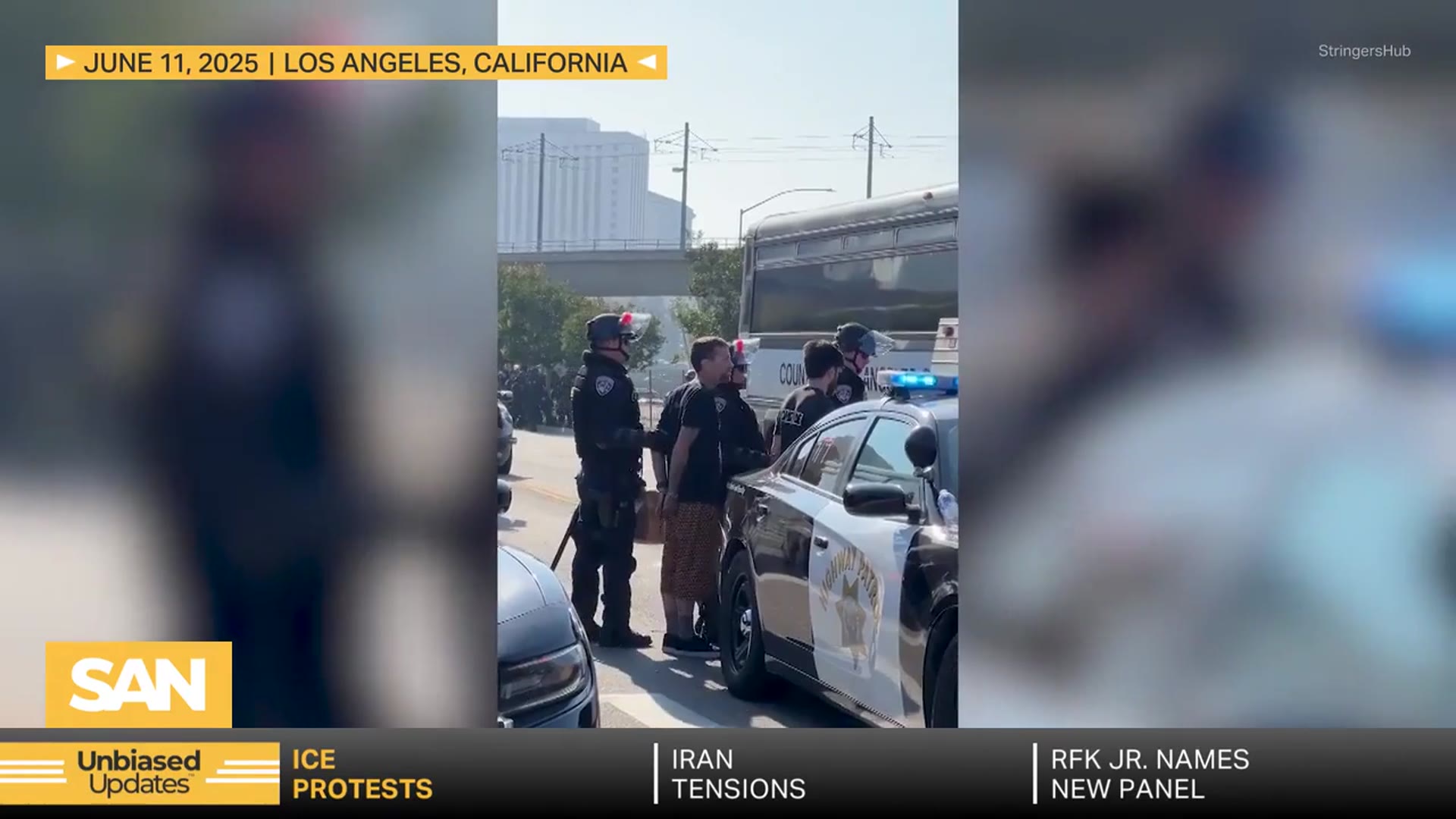 'Video thumbnail for Protests over ICE raids trigger national response, legal challenges'