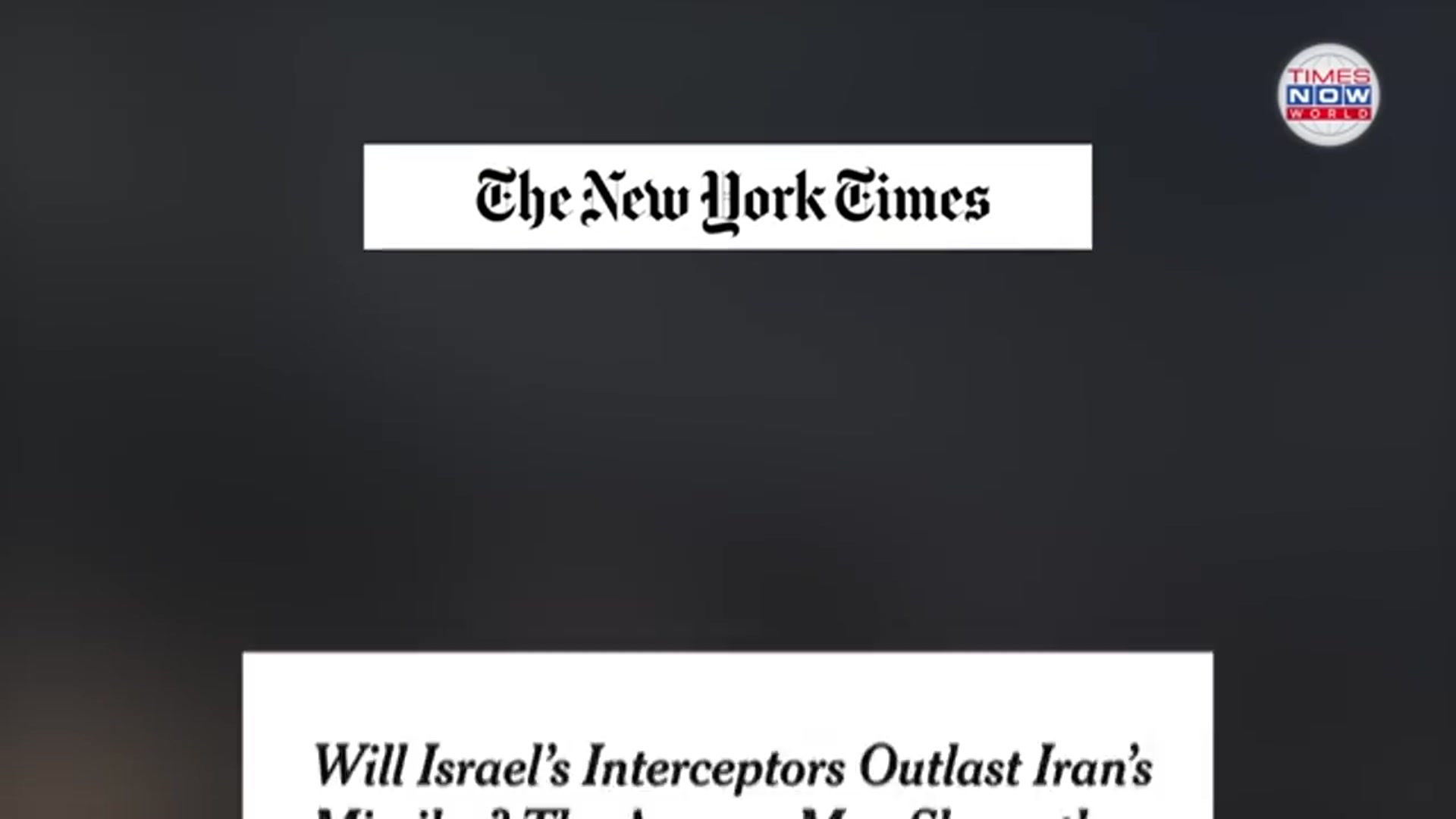 'Video thumbnail for Iran’s Offensive Overwhelms Israel’s Iron Dome | Times Now World'