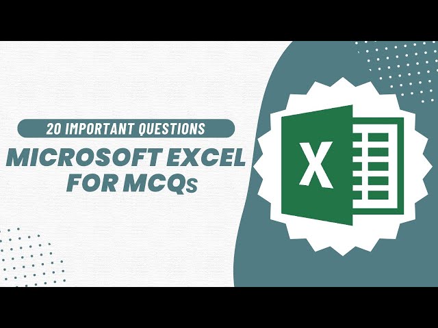 'Video thumbnail for MS Excel MCQs | Top 20 Microsoft Excel Question and Answer | Javatpoint #msexcel'