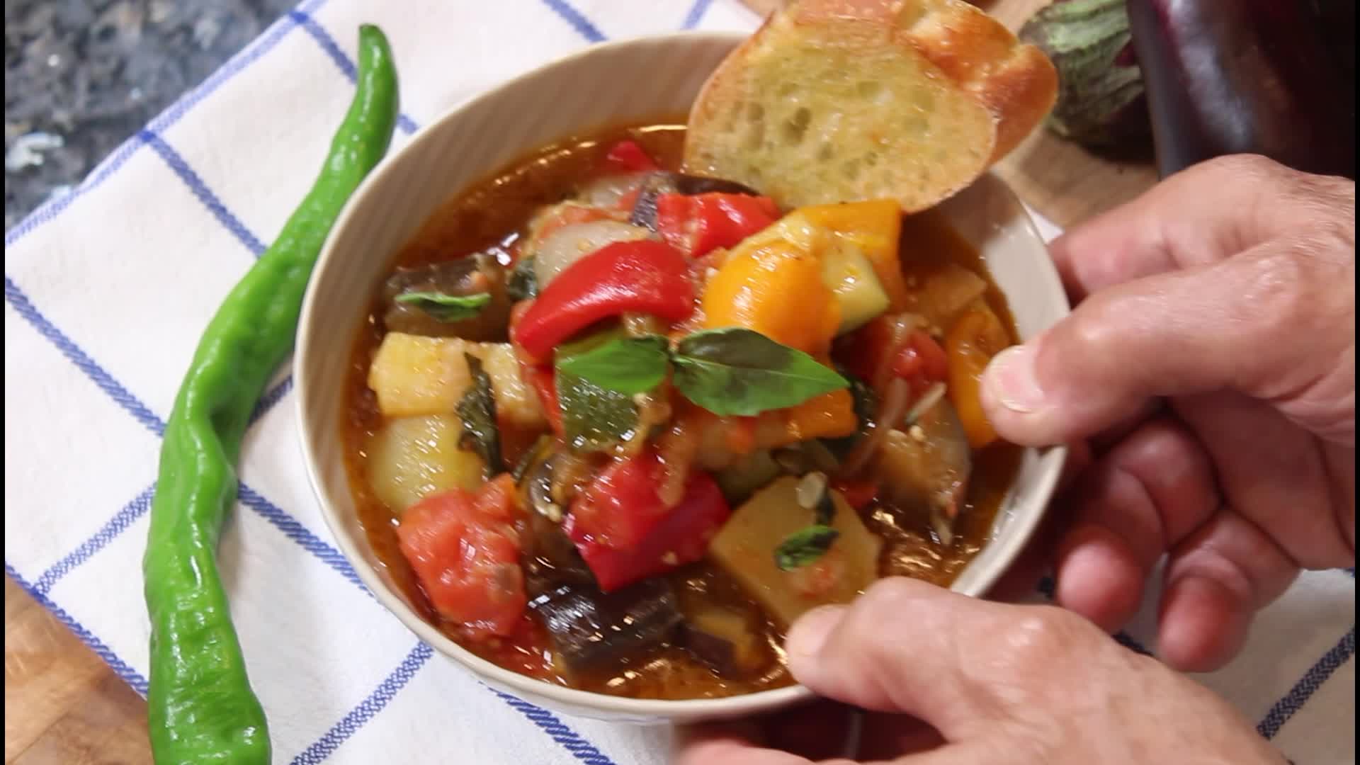 Video thumbnail for Ciambotta – Rustic Italian Vegetable Stew Made with Fresh Garden Veggies 🌿🍅🥔