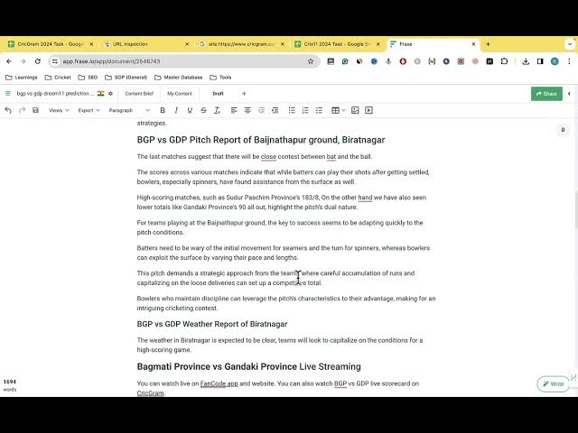 Video thumbnail for BGP बनाम GDP: Dream11 में जीतने का मास्टर प्लान! 🔥 BGP vs GDP Dream11 Prediction BGP vs GDP Team