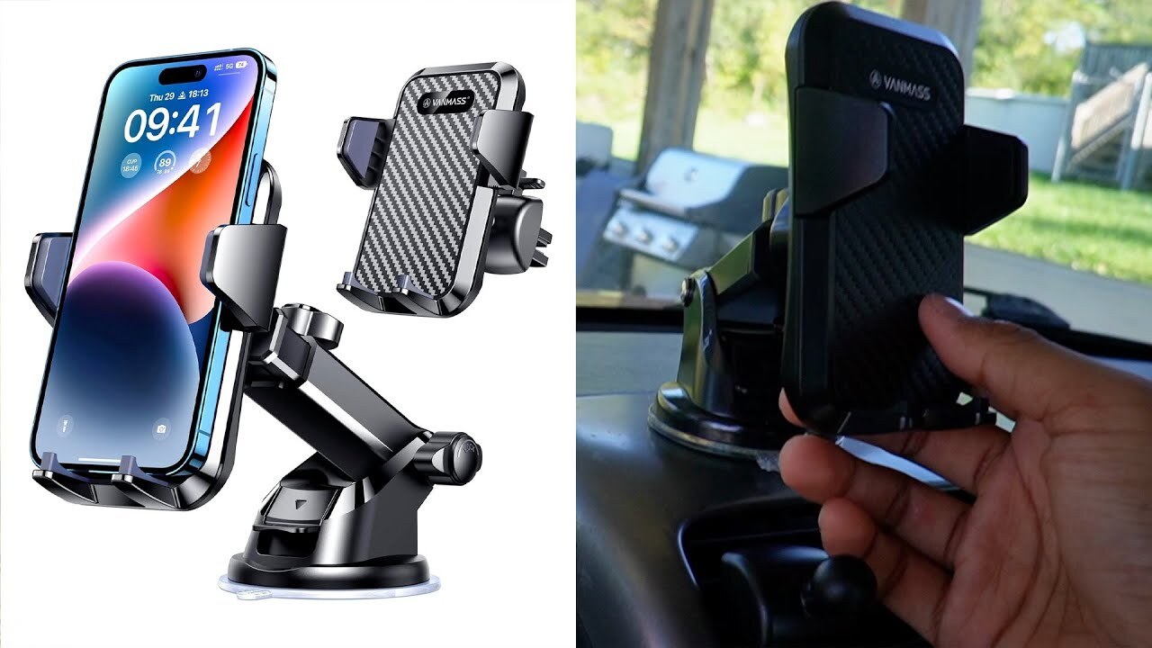 'Video thumbnail for VANMASS Universal Car Phone Mount Review'