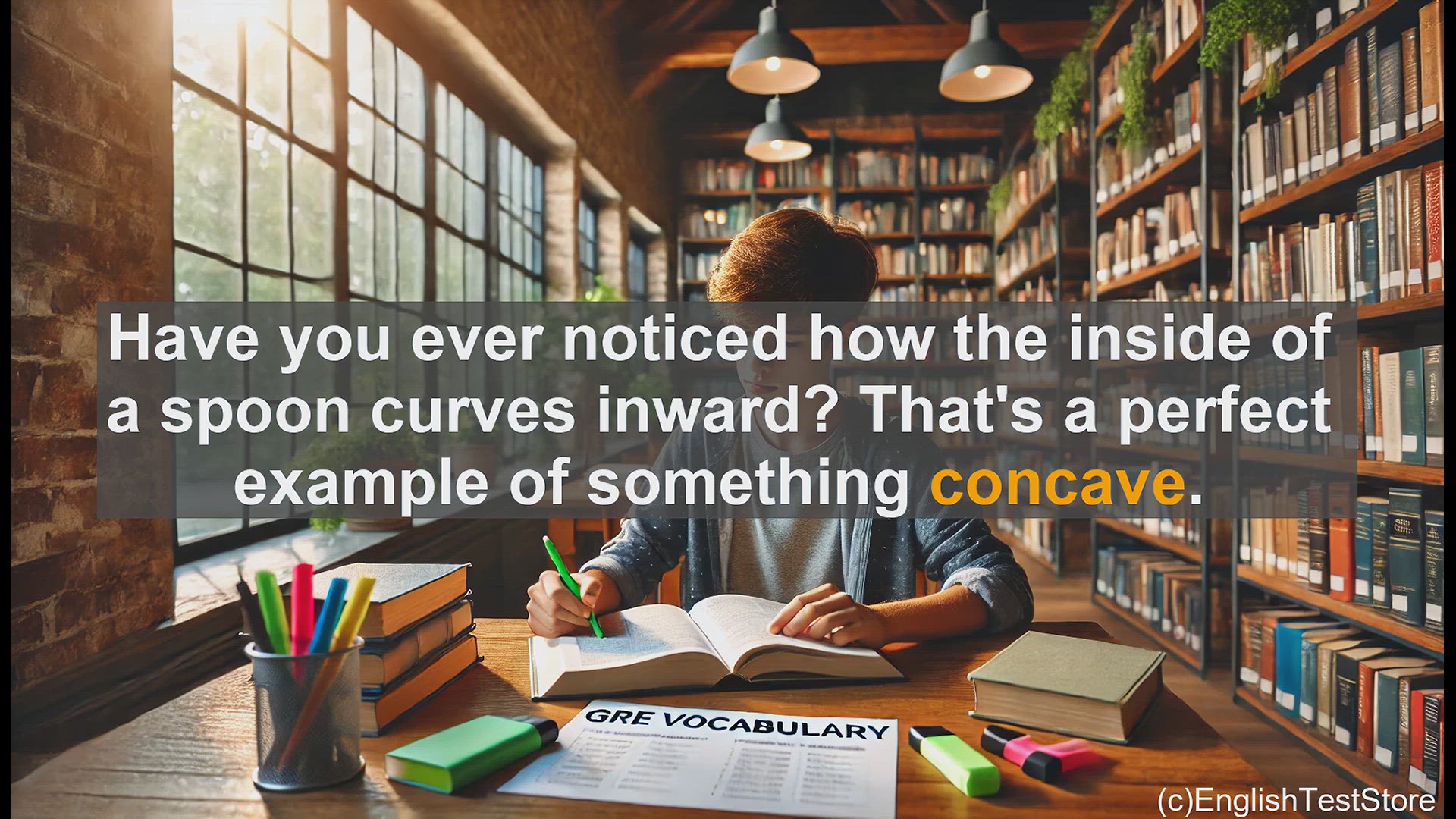 'Video thumbnail for GRE Vocabulary Lesson: Exploring the Concave Concept - A Key GRE Vocabulary Term'
