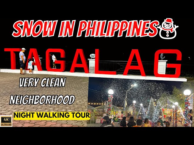 Video thumbnail for SNOW IN PHILIPPINES 😳| TAGALAG FISHING VILLAGE NIGHT WALKING TOUR | TATA CELO | PHILIPPINES 🇵🇭