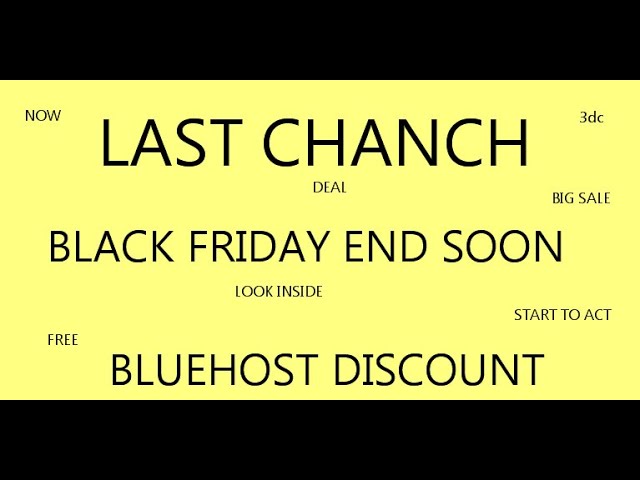 'Video thumbnail for Bluehost Coupon Code 2024 | Black Friday Deal'