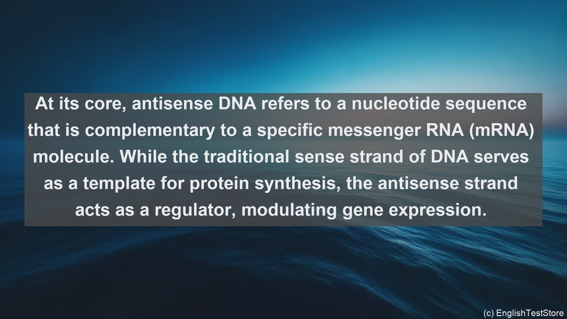 'Video thumbnail for Antisense dna in science  definition and examples'