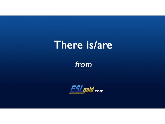 'Video thumbnail for Free English Lessons:  There is / There are'