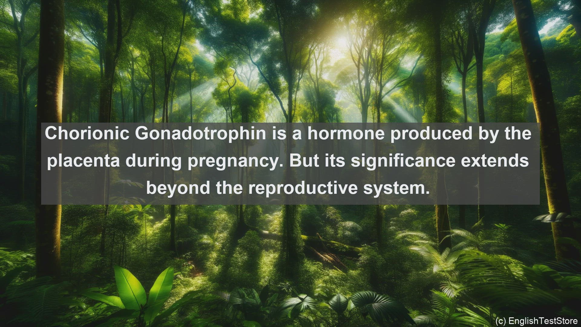 'Video thumbnail for Chorionic gonadotrophin in science  definition and examples'