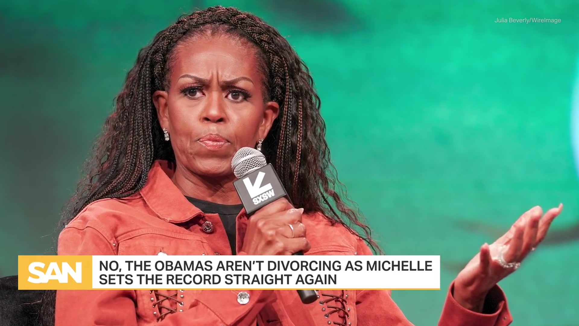 'Video thumbnail for Michelle Obama addresses public appearance absences, divorce rumors'