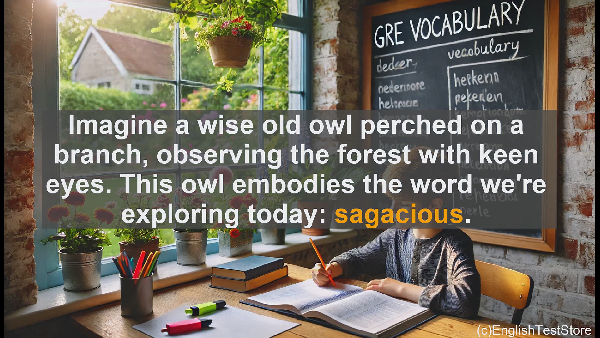 'Video thumbnail for GRE Vocabulary Lesson: Sagacious - Exploring the Meaning of Wisdom and Keen Judgment'