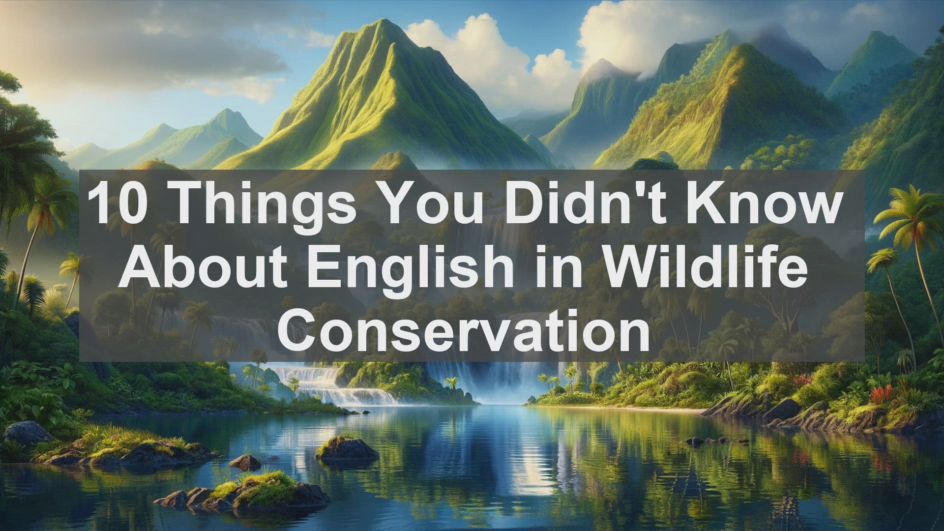 'Video thumbnail for 10 Things You Didnt Know About English in Wildlife Conservation'