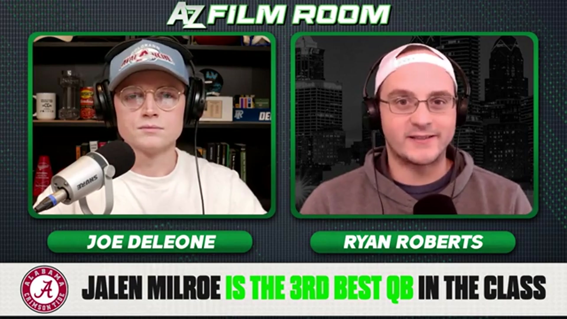 'Video thumbnail for A to Z Sports Film Room: jalen milroe 2025 nfl draft scouting report: alabama quarterback analysis'