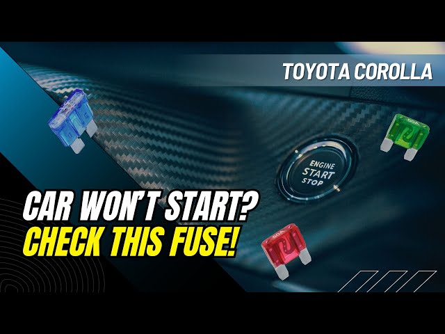 Video thumbnail for Toyota Corolla Won’t Start? DO THIS First! (2003–2024 Starter Relay & Fuse Fix)