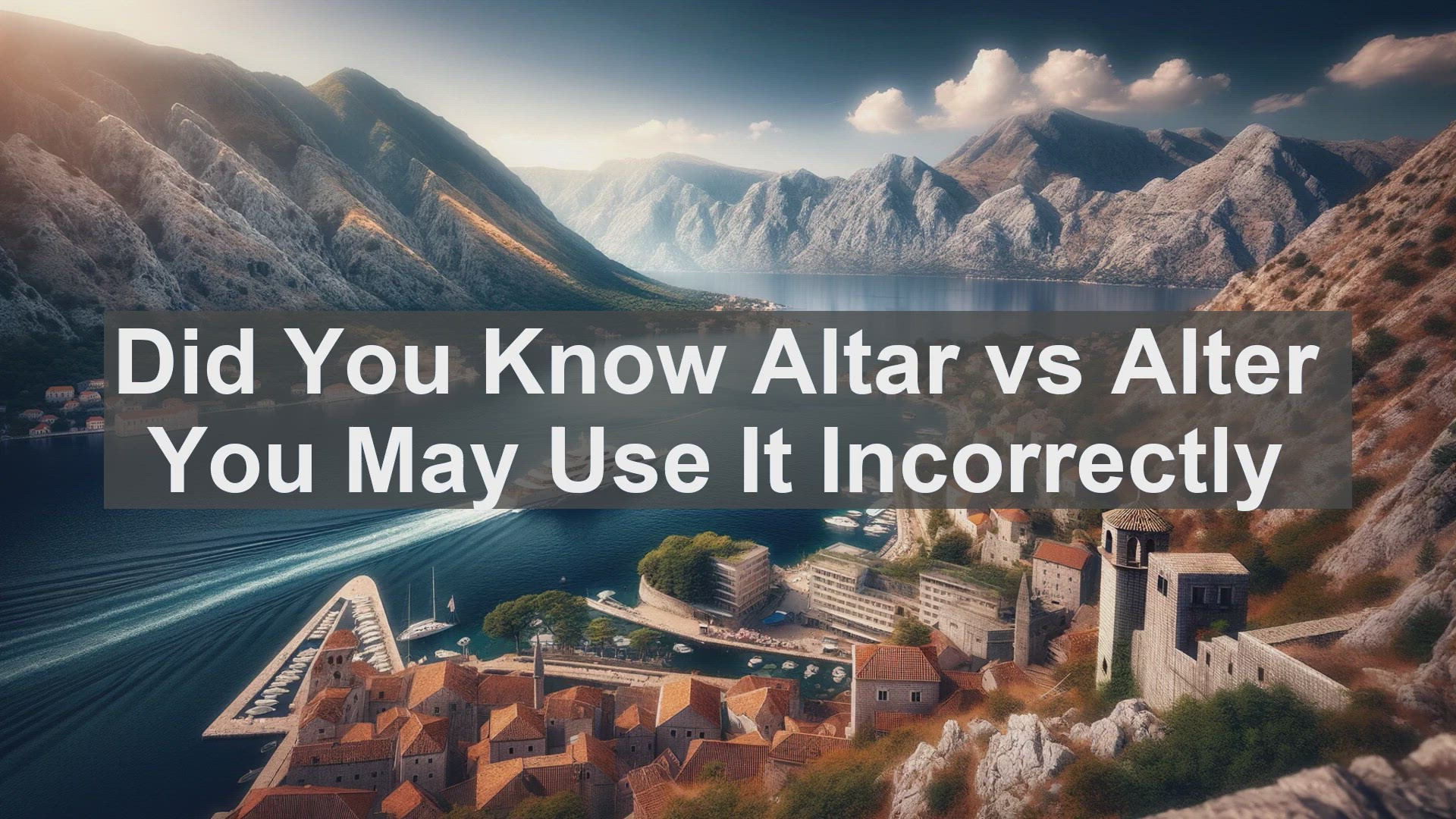 'Video thumbnail for Did You Know Altar vs Alter You May Use It Incorrectly '