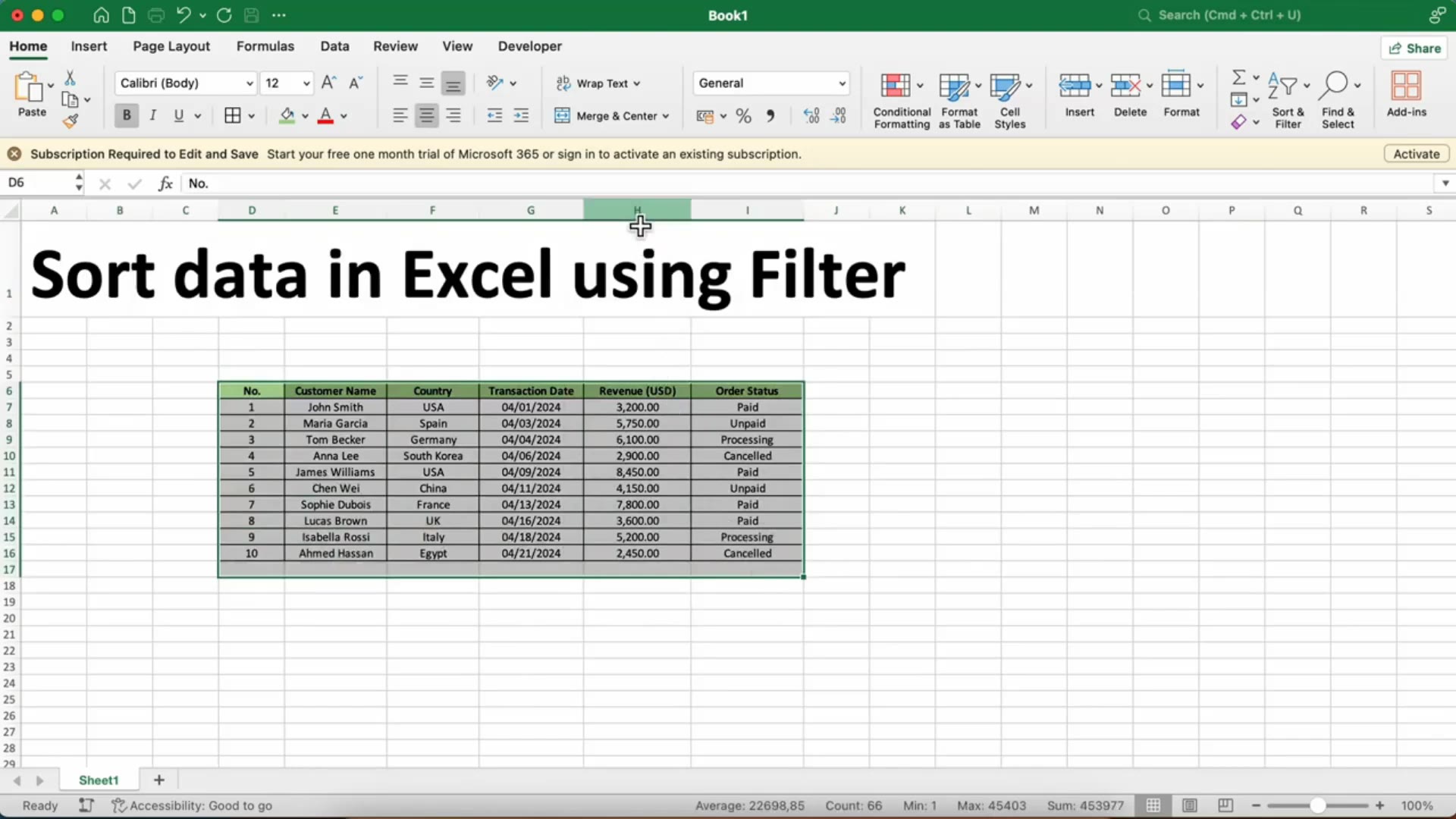 'Video thumbnail for 📊 Sort Data in Excel with Filters  Quick & Easy Excel Sorting Tutorial!'
