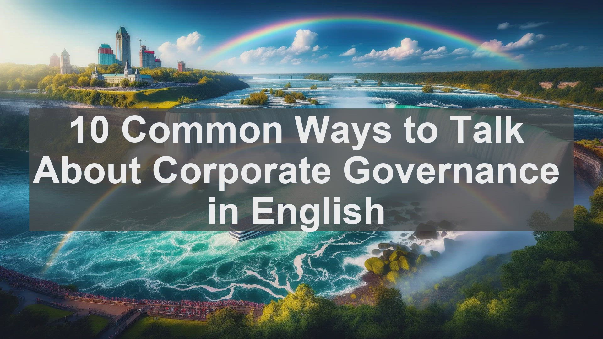 'Video thumbnail for 10 Common Ways to Talk About Corporate Governance in English '