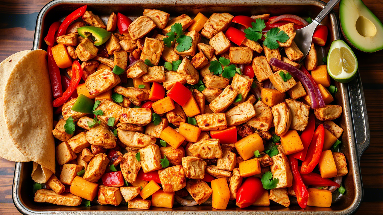 'Video thumbnail for Easy Sheet Pan Chicken Fajitas – Flavorful One-Pan Dinner!'