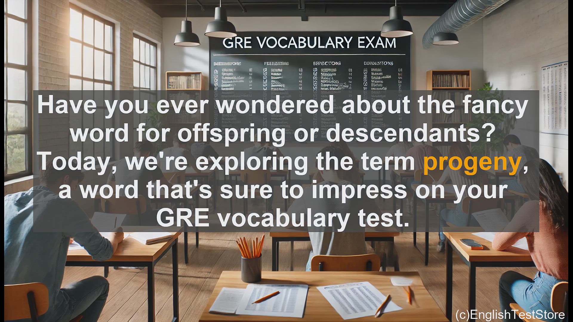'Video thumbnail for GRE Vocabulary Lesson: Exploring the Sophisticated Term 'Progeny''