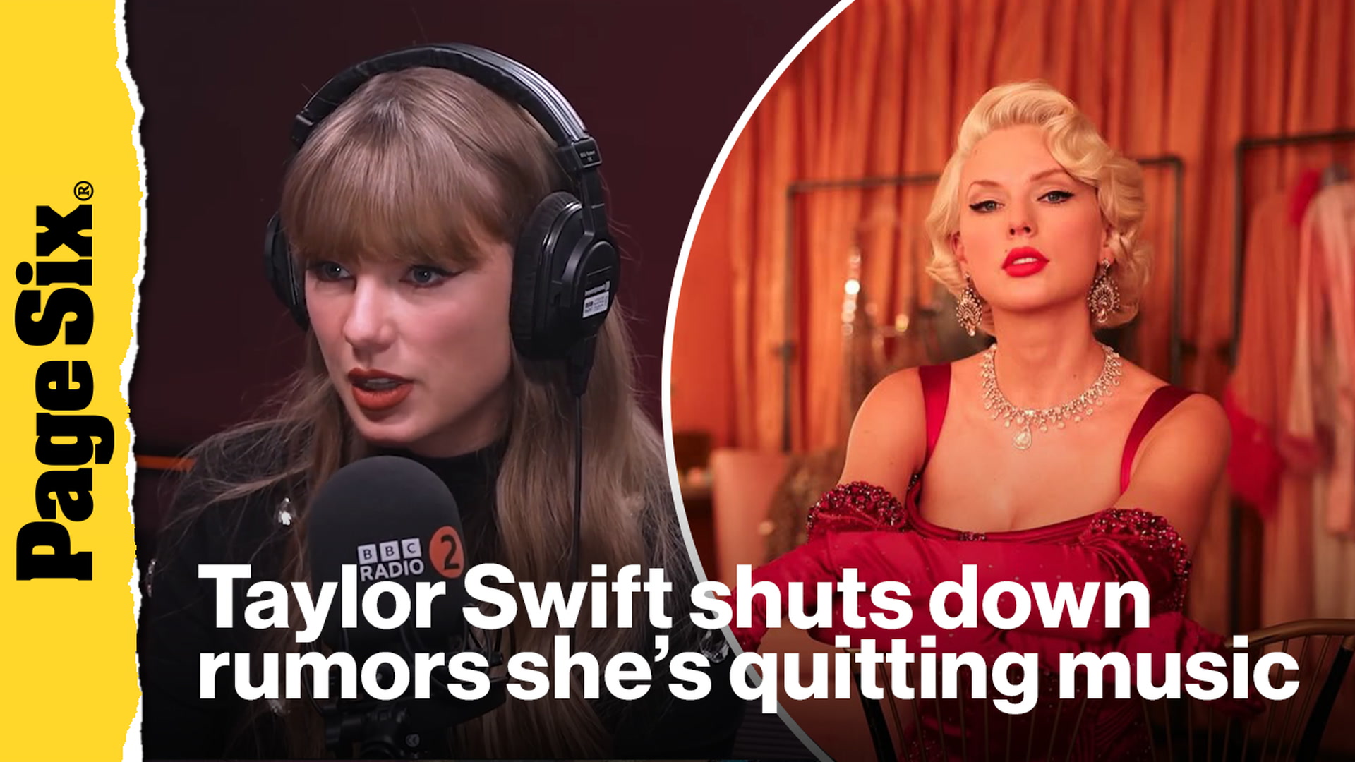 Video thumbnail for Taylor Swift shuts down 'offensive' theory she'll quit music after marrying Travis Kelce