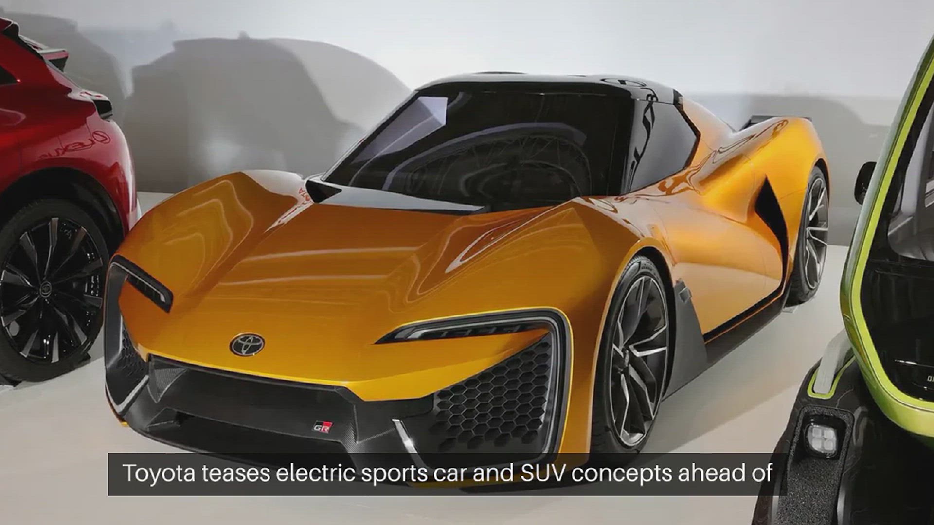 'Video thumbnail for Toyota teases electric sports car and SUV concepts ahead of Tokyo motor show'