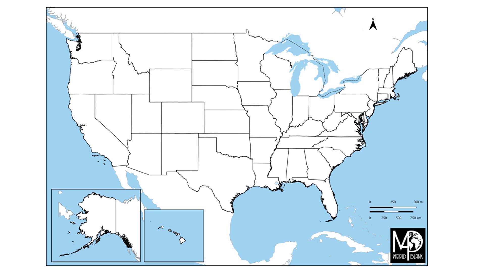 Video thumbnail for Blank Map of USA