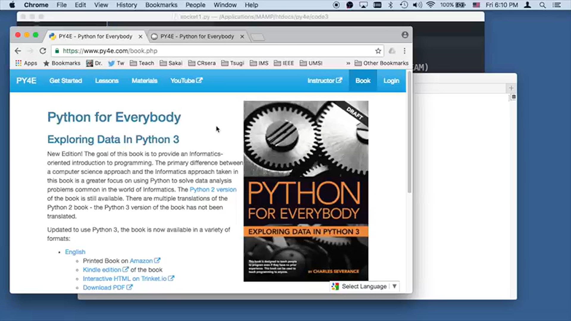 'Video thumbnail for Networked Programs - Code Example: socket1.py - Python Tutorial - (38) Python for Beginner Series'